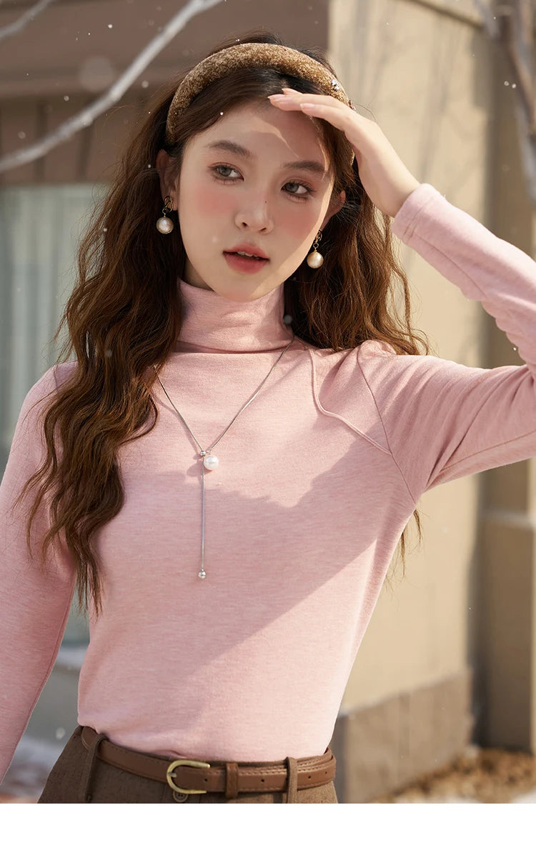 Mishow Mock Neck Bottoming Shirt MXC58Z0290