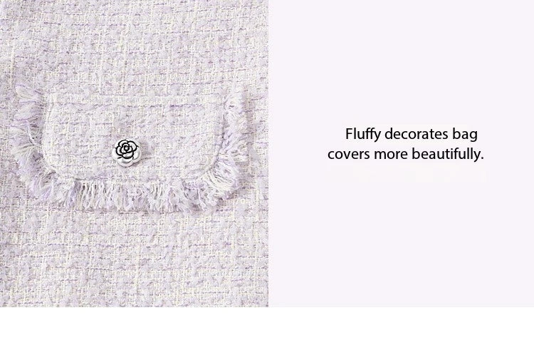 MISHOW Tassel Fragrant Coat Rose Buckle Weave Square Collar MXE13W0733