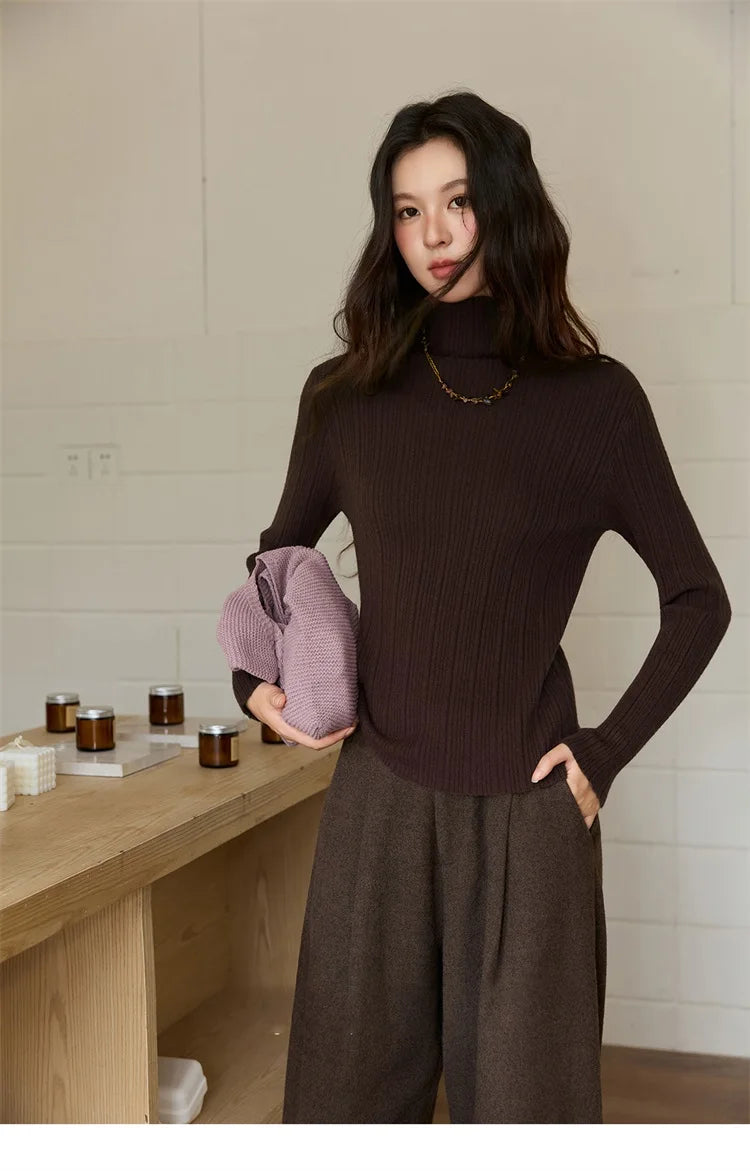 Mishow Plaid Patchwork Lamb Wool Round Neck Coat MXE90W0923