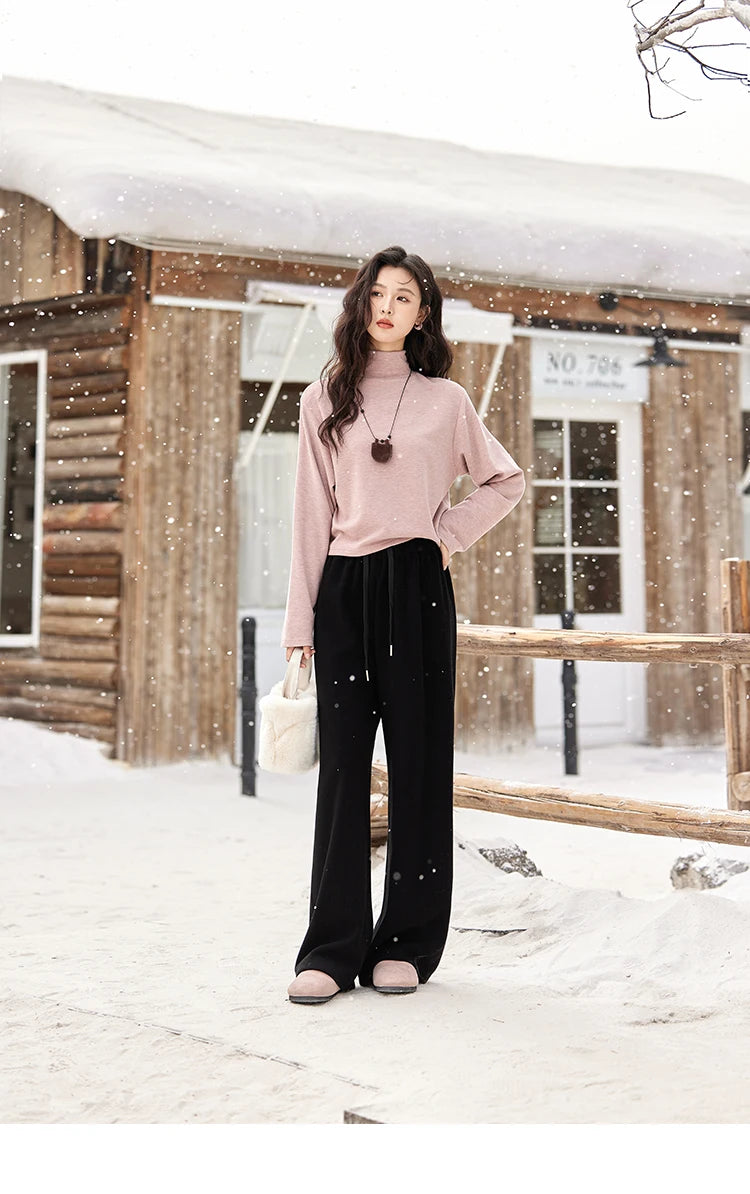MISHOW High-Waist Wide Leg Pants Drawstring Thin MXD34K0824