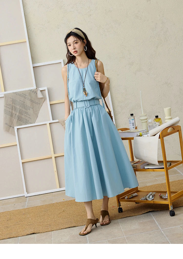 Mishow Hand Woven Fried Dough Twists Waist Belt Dress MXE34L2223