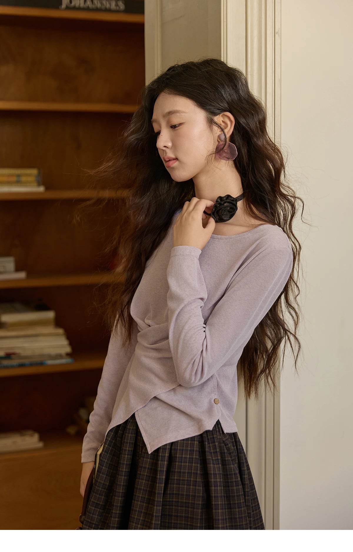 Mishow Cross Wrap Waist Defining Knit Top MXE43Z1344