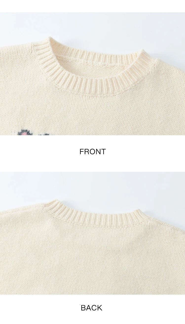 Mishow Soft Lamb Color Clash Spliced Pullover MXD59Z1140