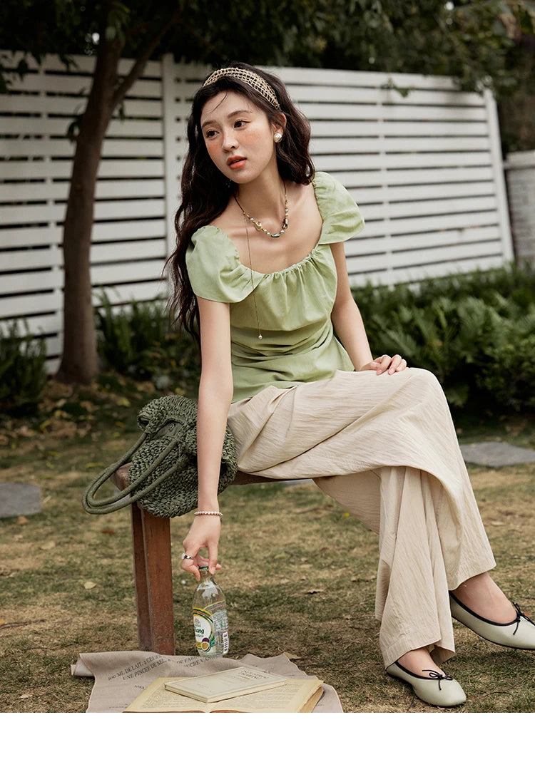 MISHOW High Waist Elastic Wide Leg Pants Slimming MXE31K0920