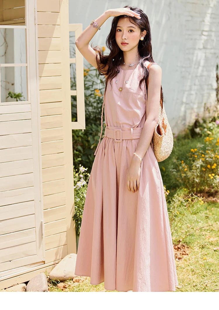 Mishow Hand Woven Fried Dough Twists Waist Belt Dress MXE34L2223