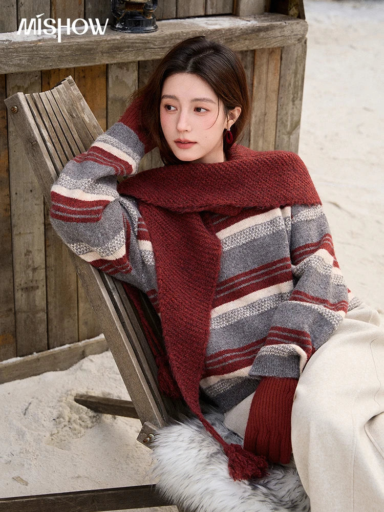 Mishow Warm Loose Knit Pullover Sweater MXE92Z2828