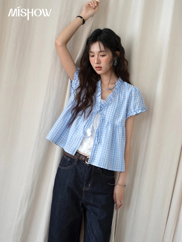 Mishow High Waist Wide Leg Straight Jeans MXE37K0995