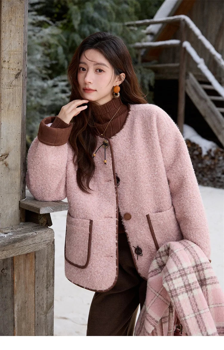 Mishow Cotton Padded Fur Collar Warm Jacket MXE92W0986