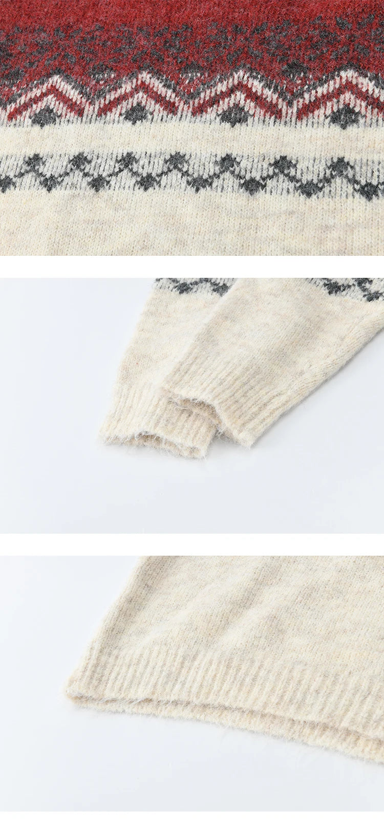 Mishow Christmas Fair Isle Sweater with Scarf MXE51Z2628