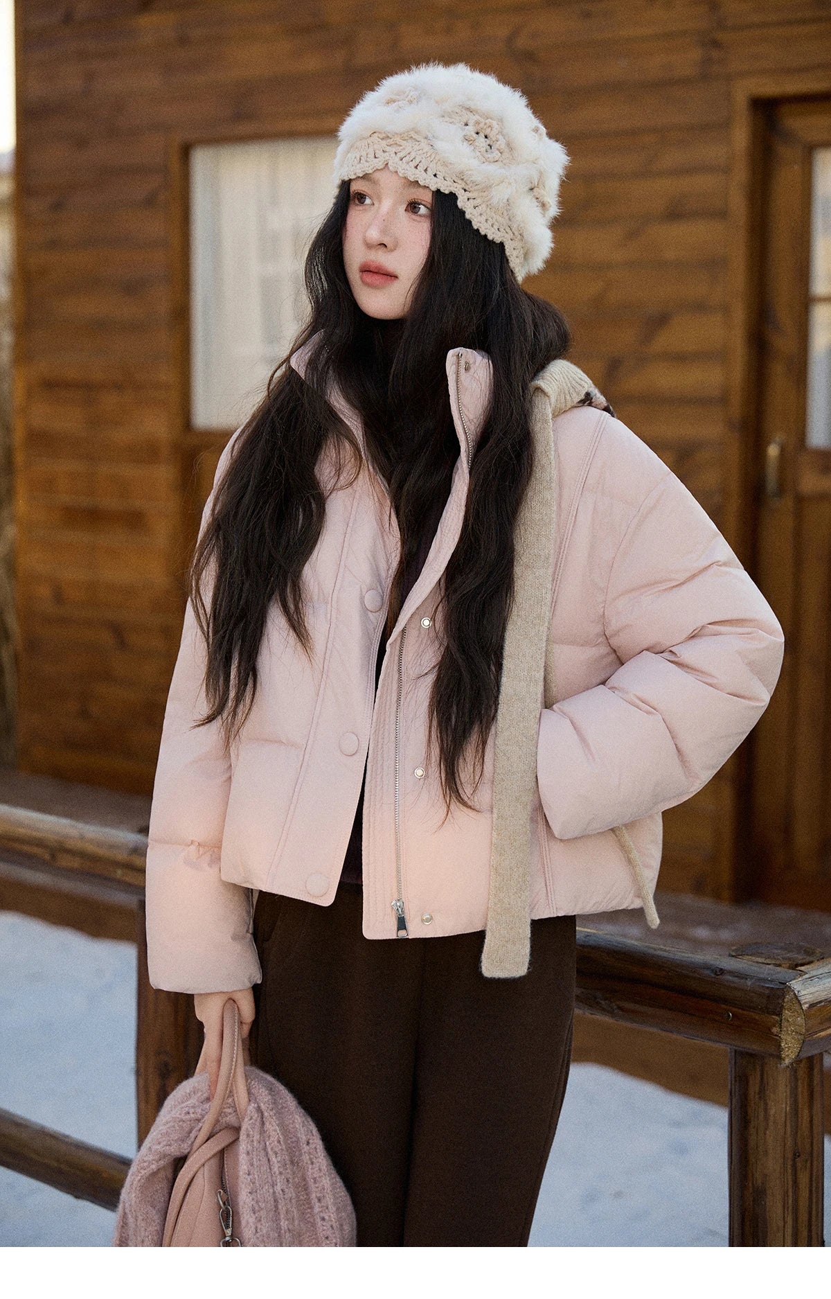 Mishow Christmas Jacquard Hat Down Jacket MXE90Y0086