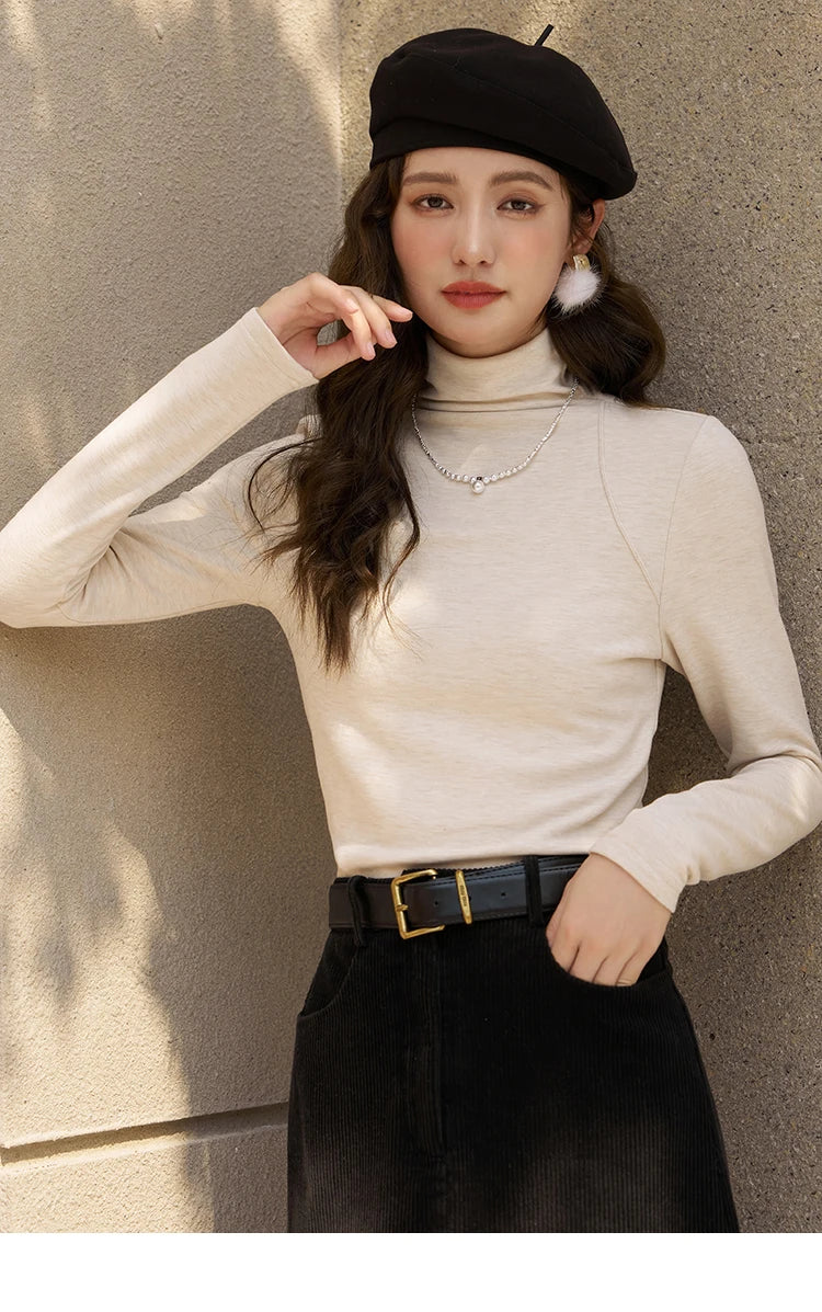 Mishow Mock Neck Bottoming Shirt MXC58Z0290
