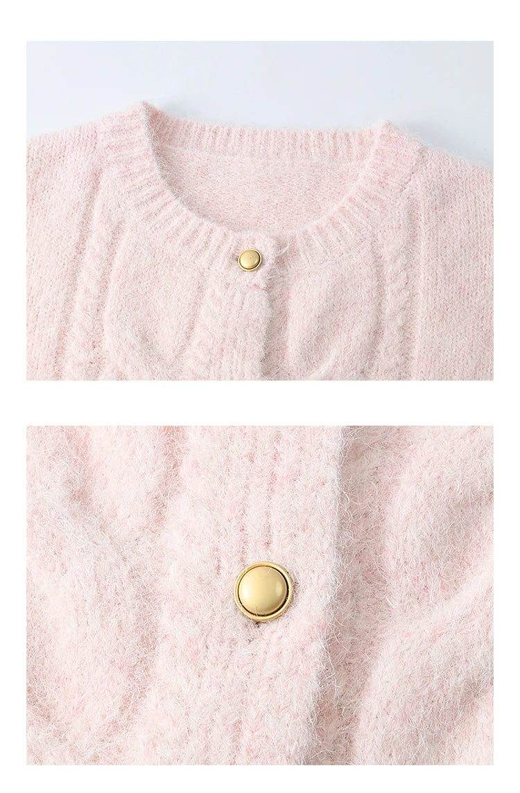Mishow French Gentle O-Neck Wool Knit Cardigan MXD55Z1030