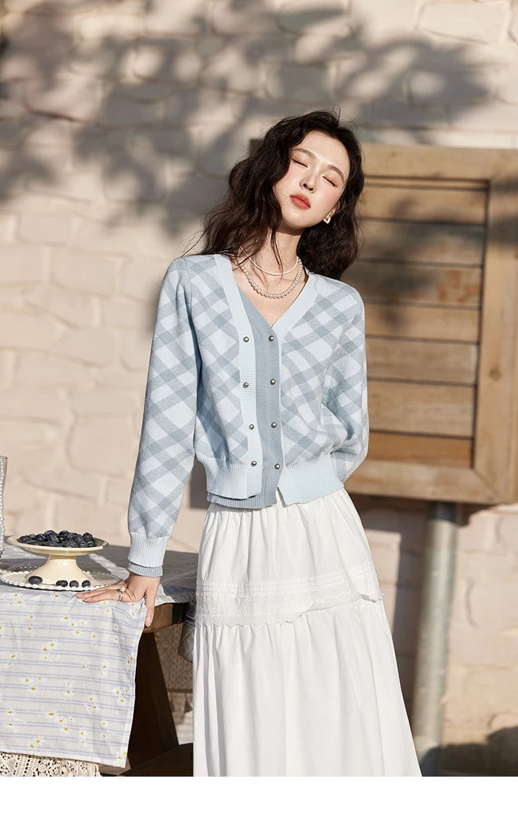 MISHOW French Hollow Lace Skirt 100% Cotton A-Line MXE12B0643