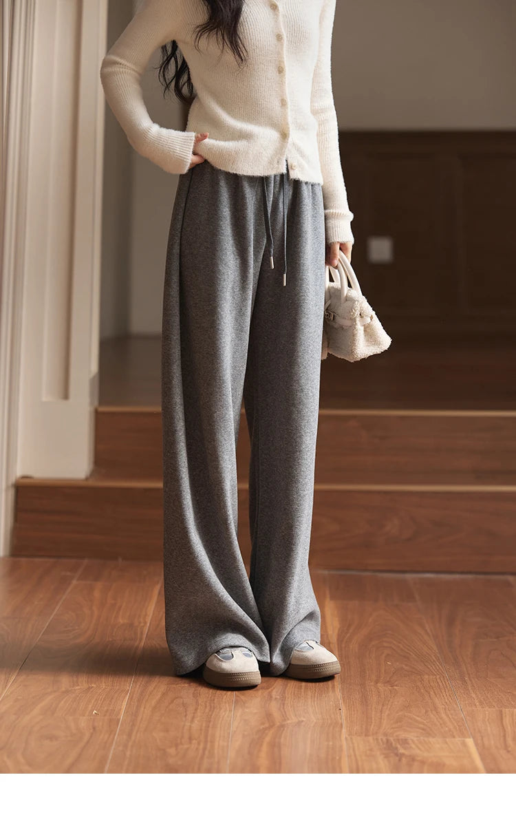 MISHOW High-Waist Wide Leg Pants Drawstring Thin MXD34K0824