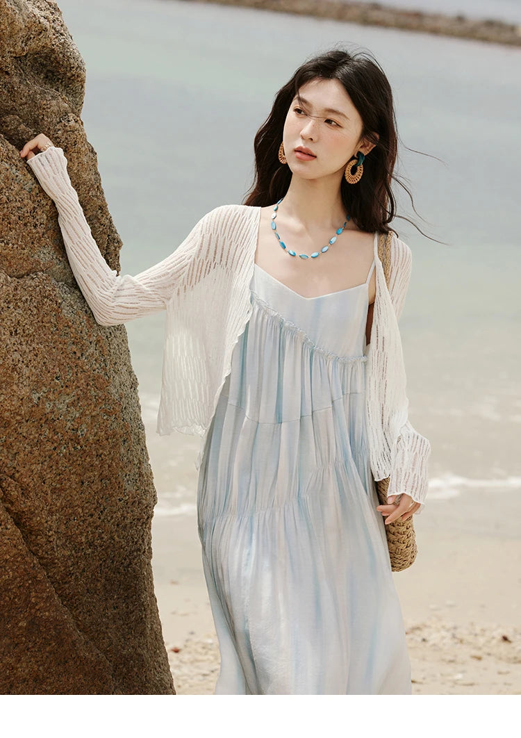 Mishow Tie Dye Sleeveless Seaside Camisole Dress MXE12L2118