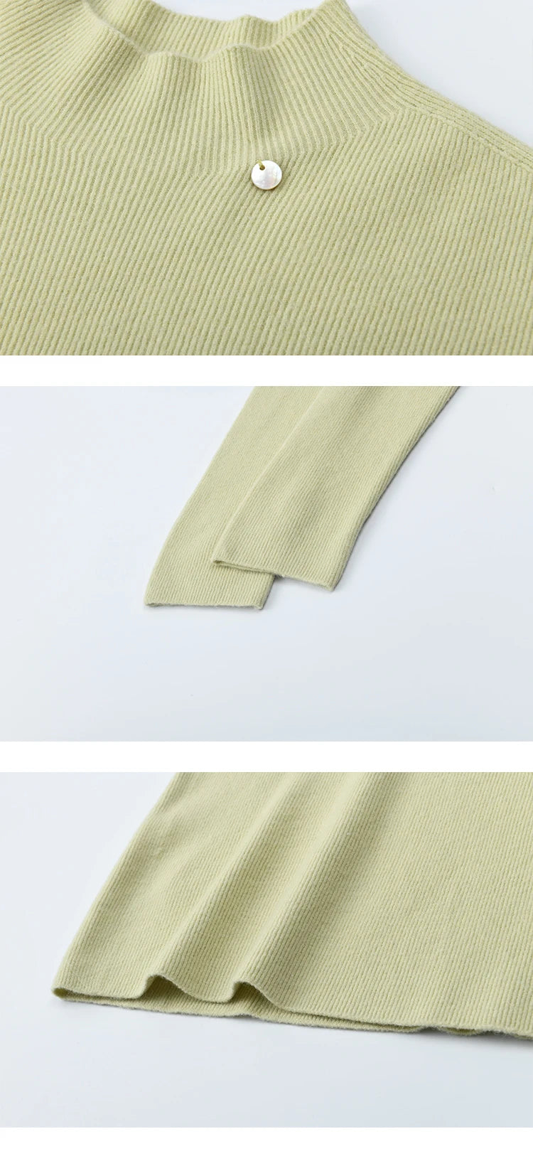Mishow Minimalist Mock Neck Slim Pullover MXE48Z2583