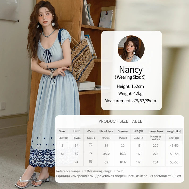 Mishow Bohemian V-Neck Flower Bud Sleeve Dress MXE36L2244