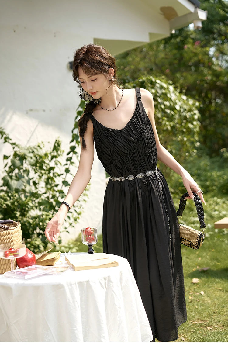 MISHOW French Pleated Suspender Dress MXD26L1939