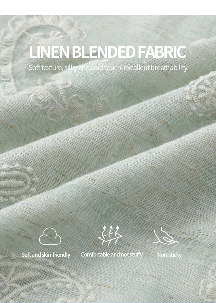 Mishow Paisley Embroidery Square Neck Puff Sleeve Dress MXE34L2265