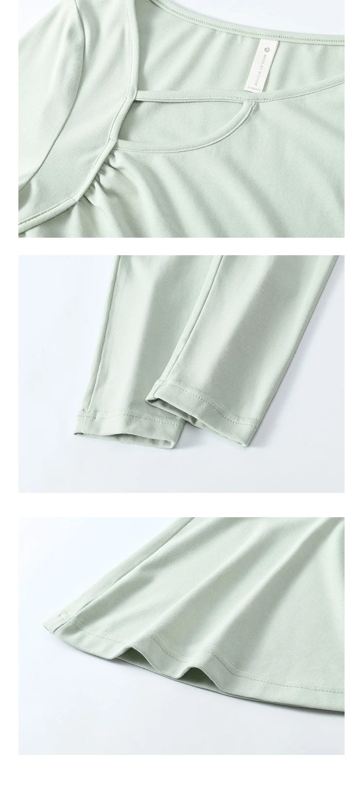 Mishow Irregular Hollow Neck Slim Solid Top MXE13Z1116
