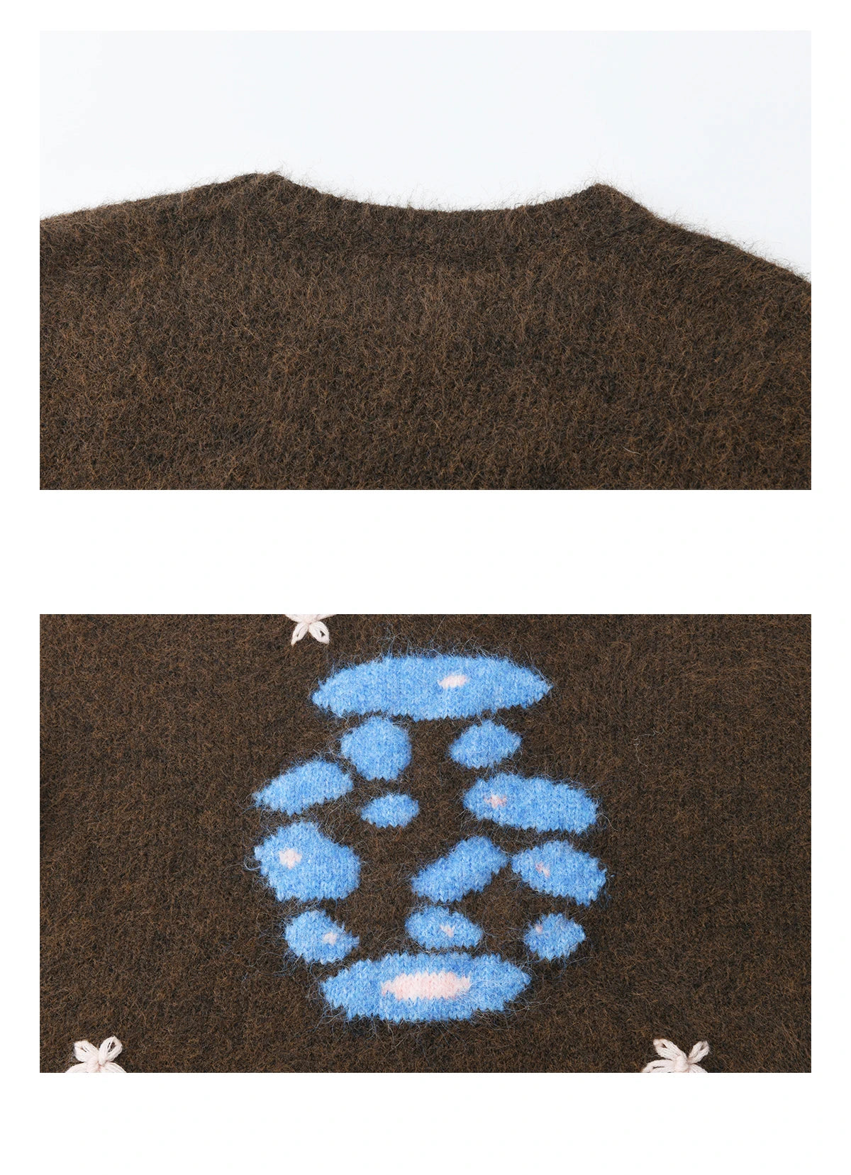 Mishow Lucky Bottle 3D Floral Color Block Sweater MXE91Z2840