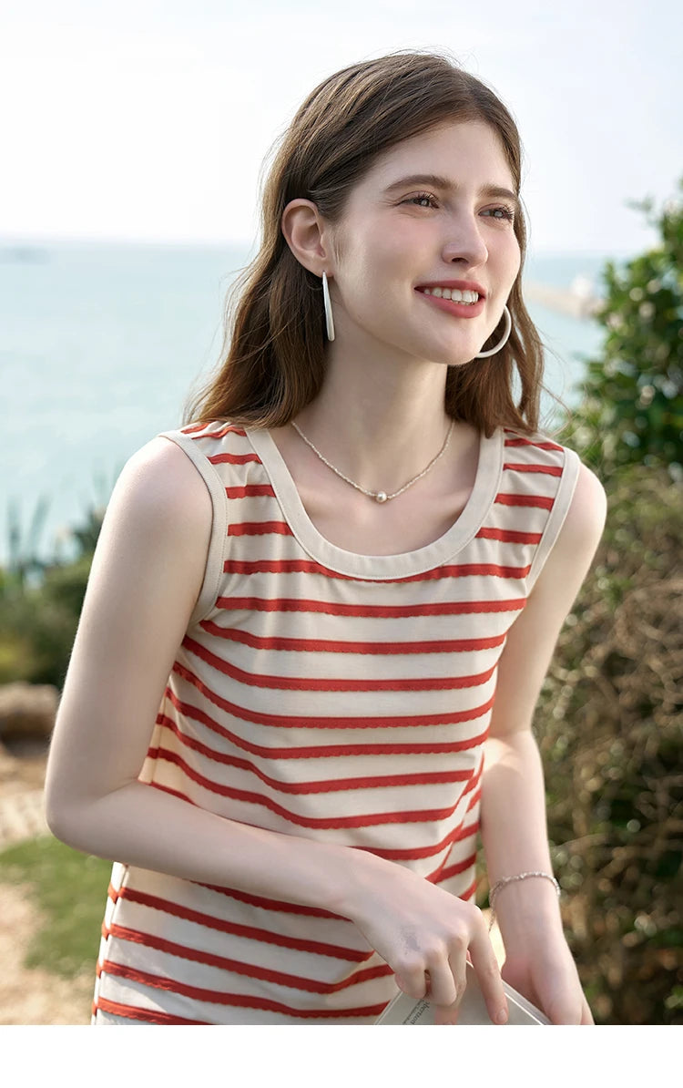 Mishow Striped Sleeveless Tank Top Dress MXD26L1852