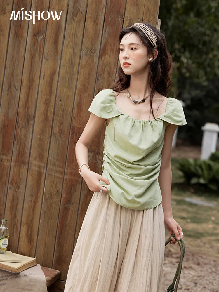 MISHOW High Waist Elastic Wide Leg Pants Slimming MXE31K0920