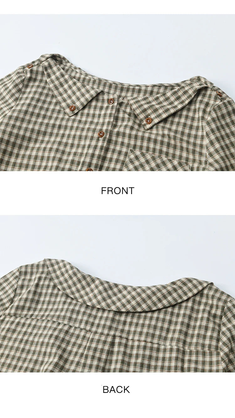 MISHOW Plaid Shirt Side Slit Pockets with Belt MXE44X2469