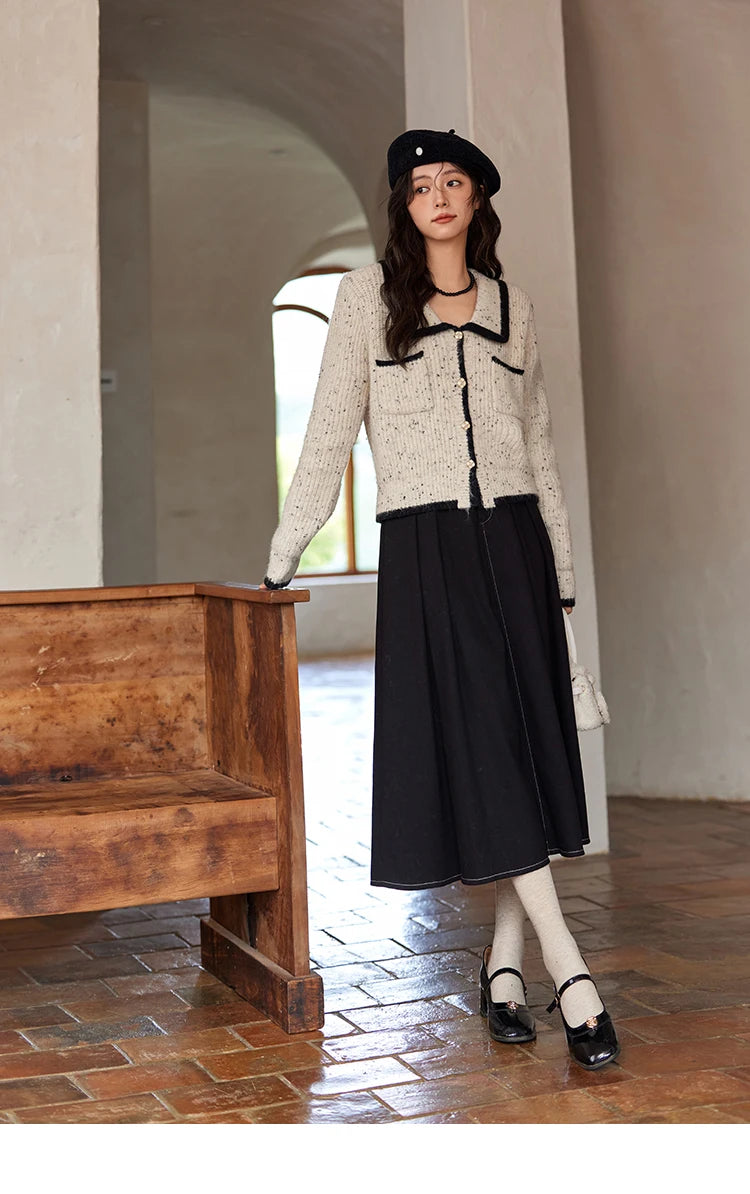 Mishow Color Clash Pocket Cardigan MXD55Z1054dy MXD55Z1054