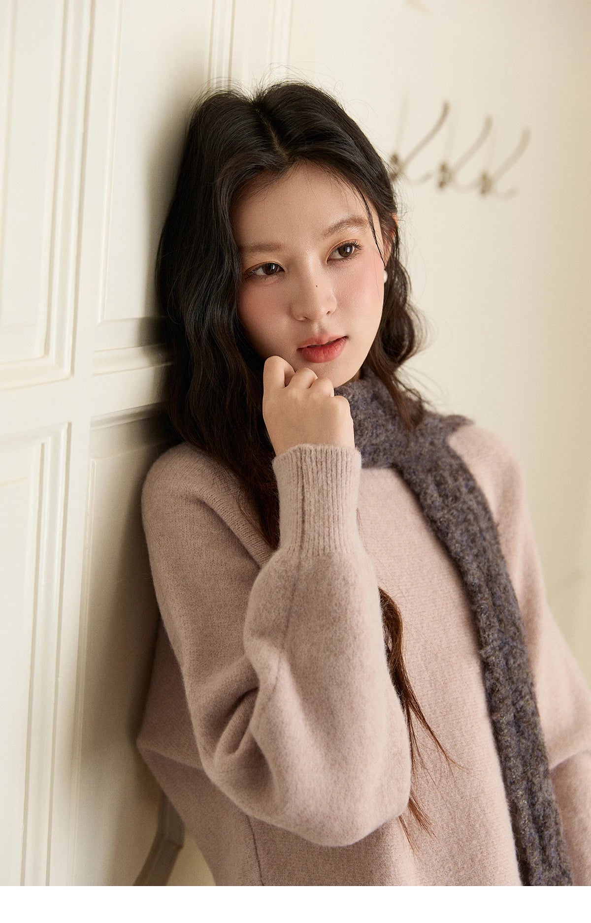 Mishow Boat Neck Lantern Sleeve Pullover MXE94Z2984