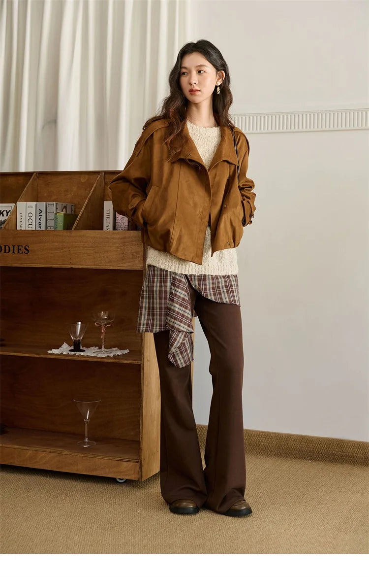 Mishow Belt Waist Drop Shoulder Wool Pullover MXE46Z2582