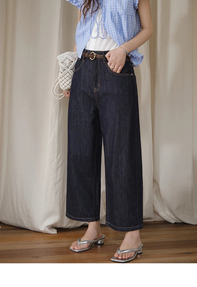 Mishow High Waist Wide Leg Straight Jeans MXE37K0995