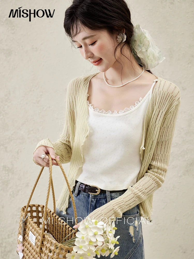Mishow Casual V-Neck Slim Knit Cardigan MXE16Z1193