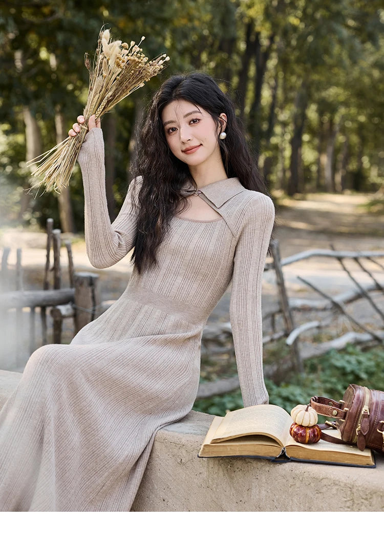 Mishow Imitation Mink Fur Knitted Dress MXD45L2043