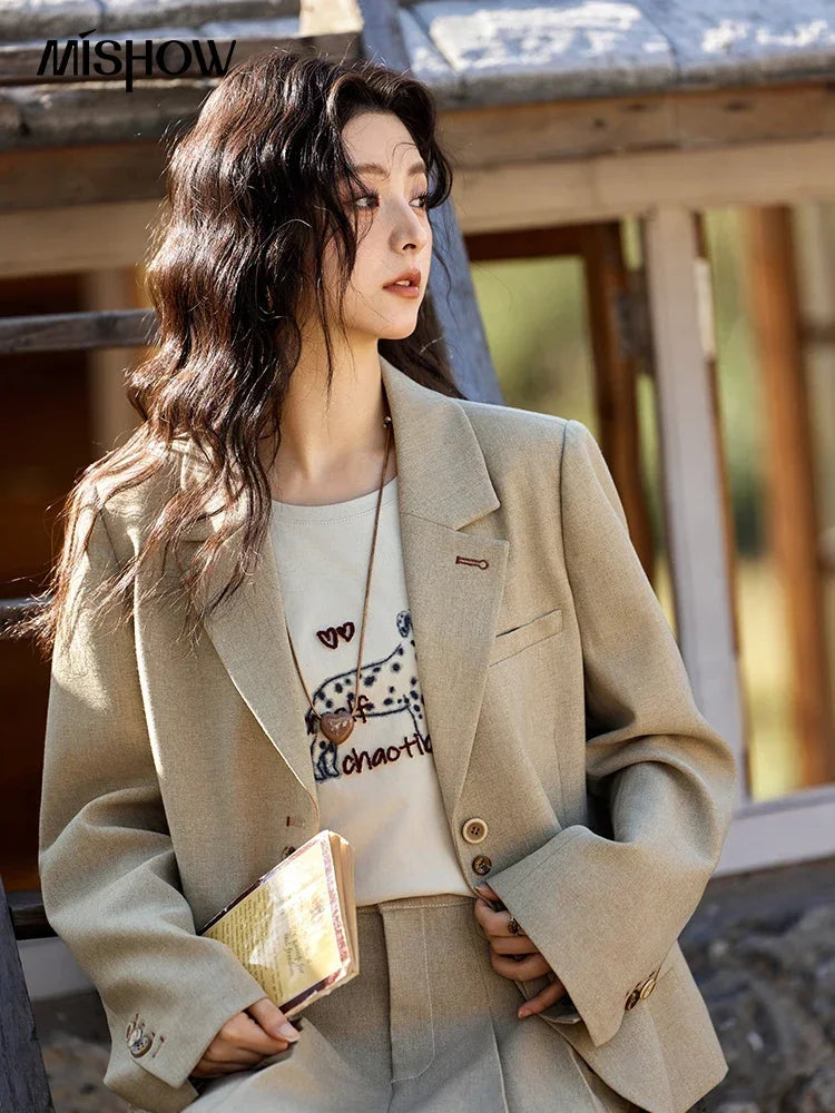 Mishow Vintage Blazer & Pleated Skirt Set MXE11W0712