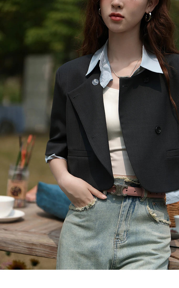 Mishow Fake Two Short Suit Jacket MXC33W0016