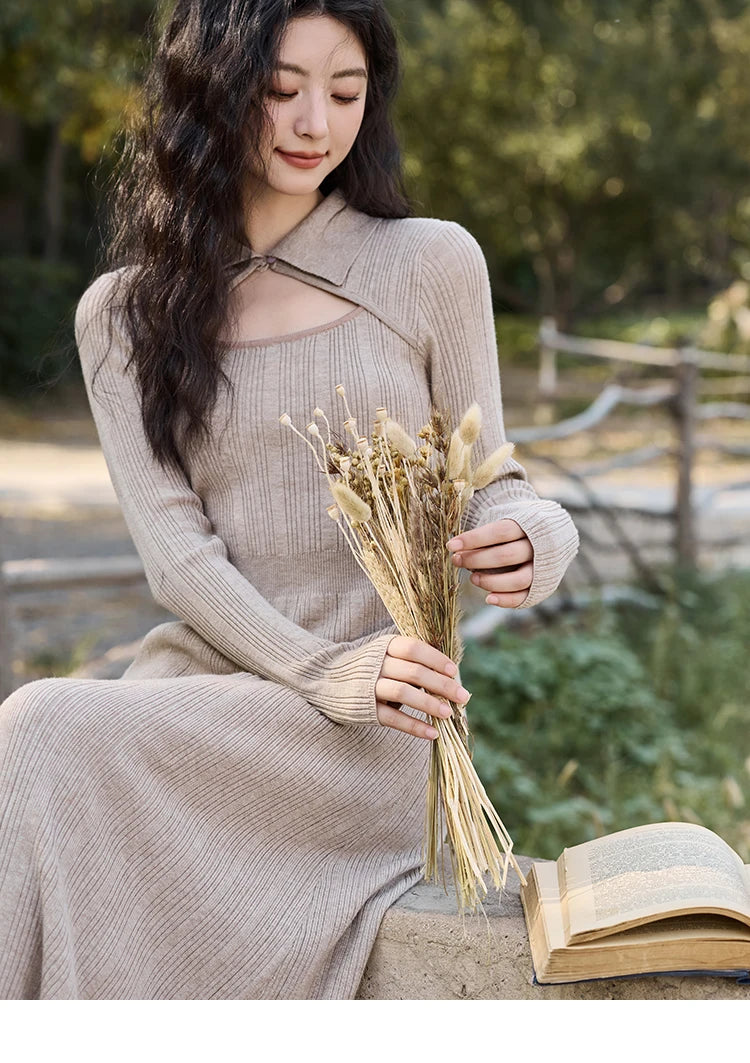 Mishow Imitation Mink Fur Knitted Dress MXD45L2043