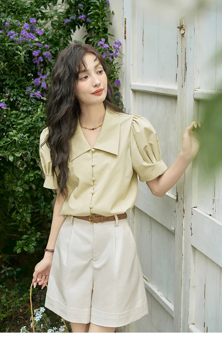Mishow High Waist Slim A-Line Suit Shorts MXD28K0647