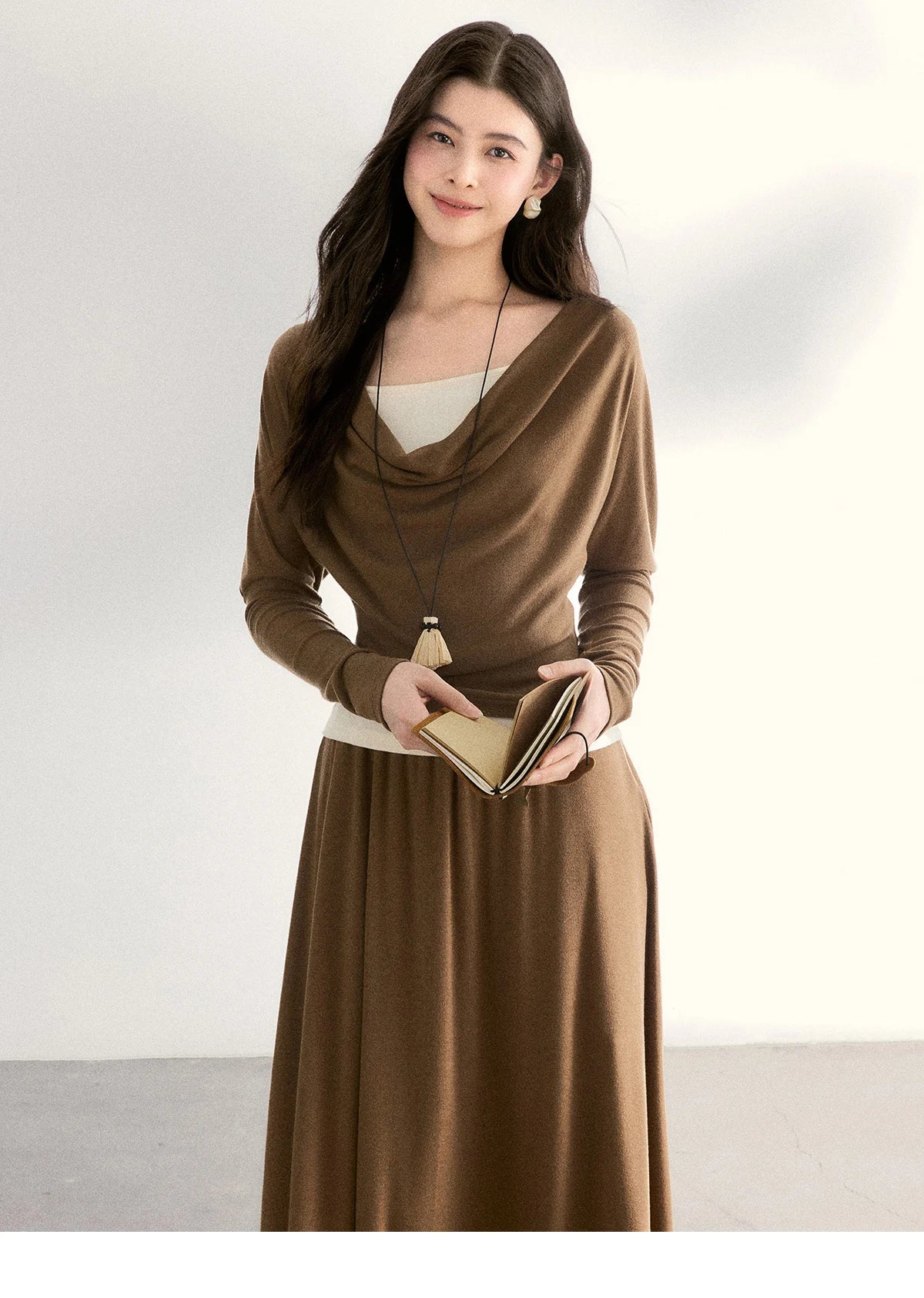 Mishow Draped Neck Top & Camisole Two-Piece Set MXF11T1458