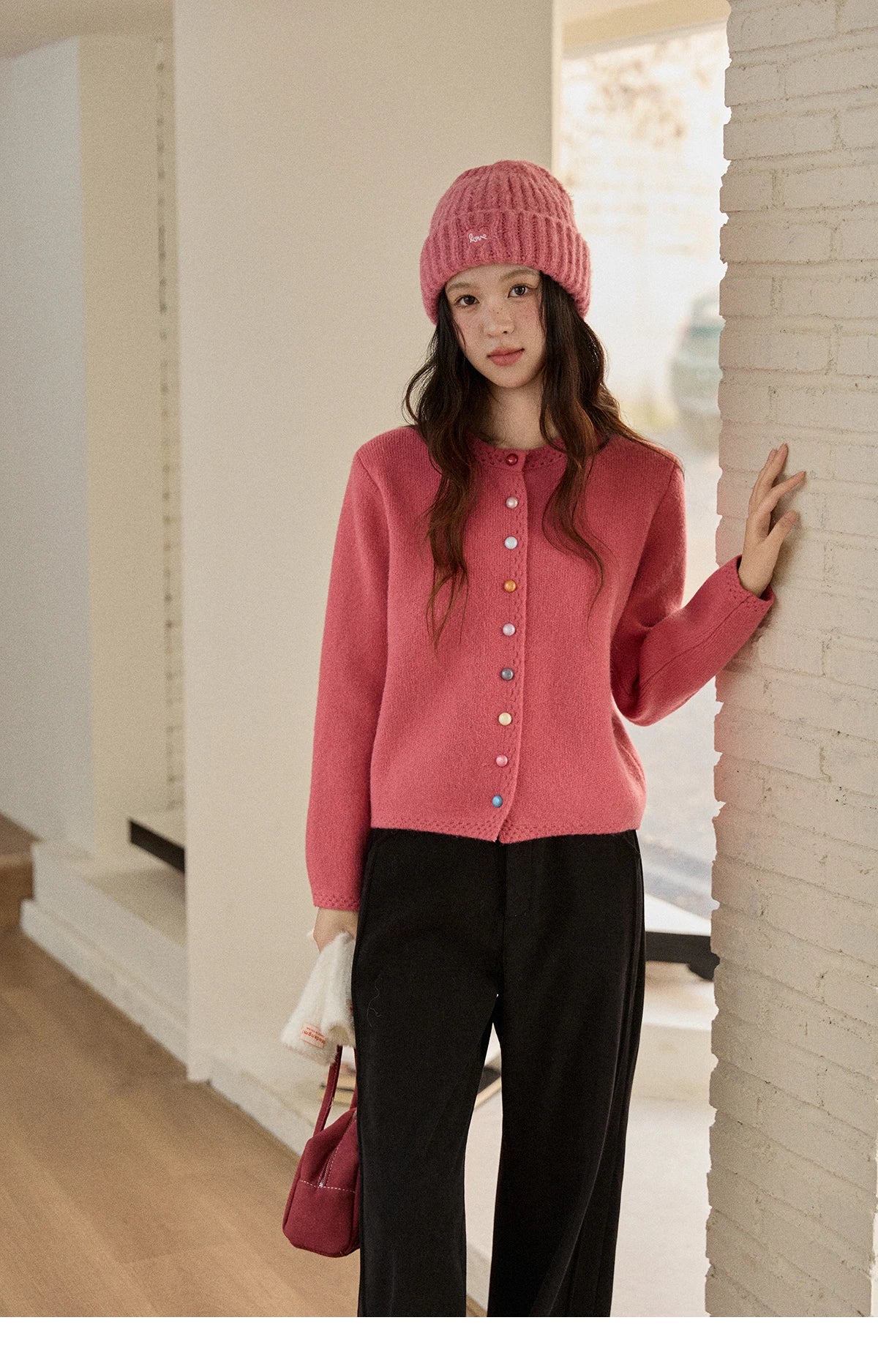 Mishow Rainbow Button Hollow Out Cardigan MXE90Z2796