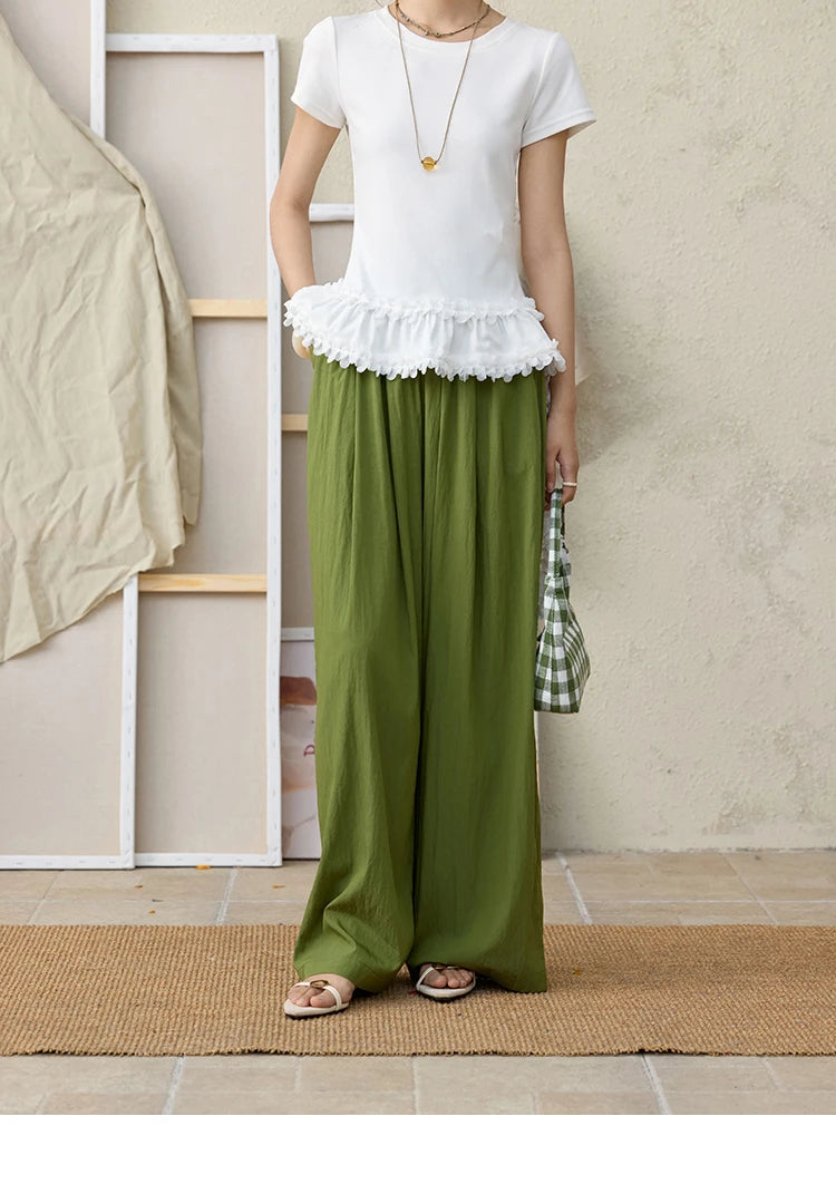 MISHOW High Waist Elastic Wide Leg Pants Slimming MXE31K0920