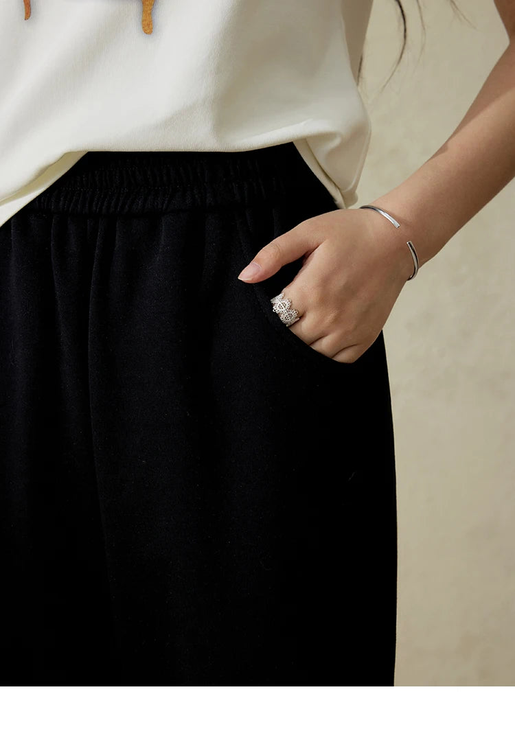 MISHOW Elastic Waist Sweatpants Straight Leg Long Sickle MXE14K0875