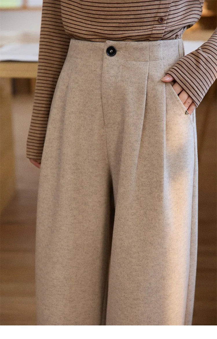 MISHOW Retro Wide Leg Pants Three-Dimensional Pleats Pocket MXE90K1129