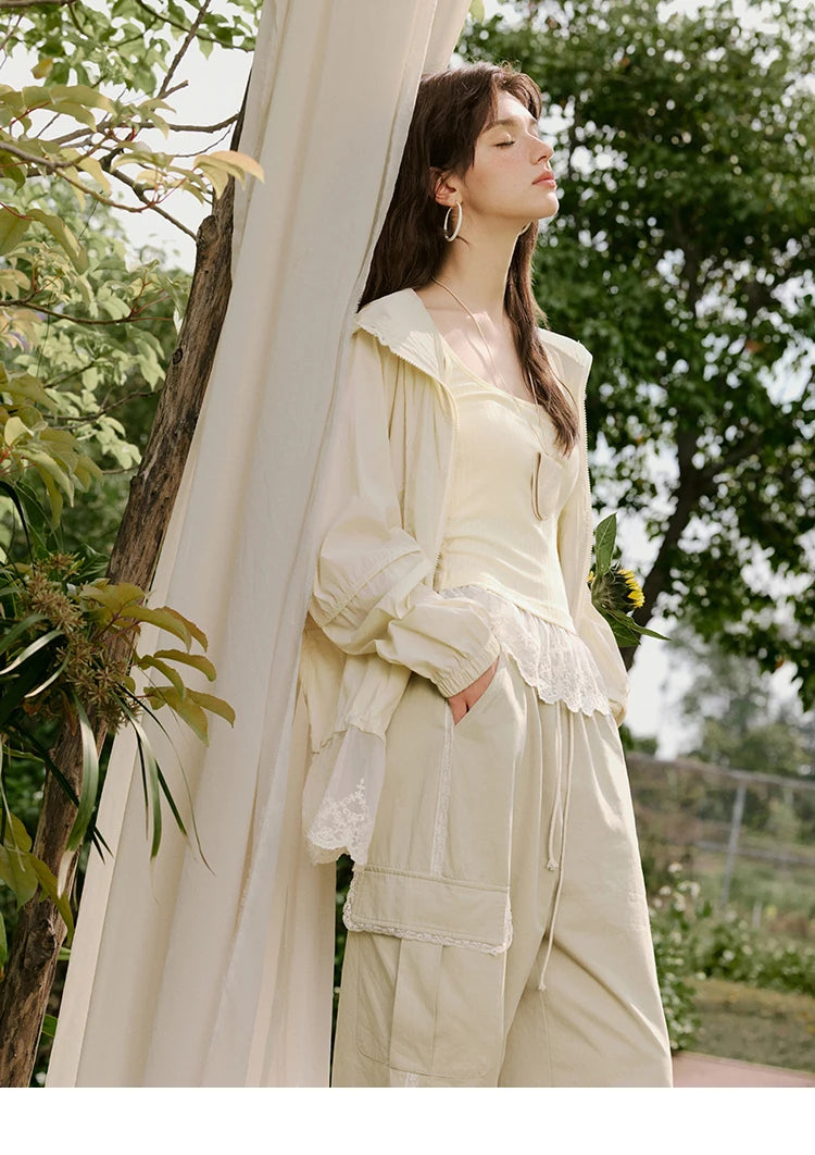Mishow Hooded Lace Sunscreen Cardigan MXE33W0780