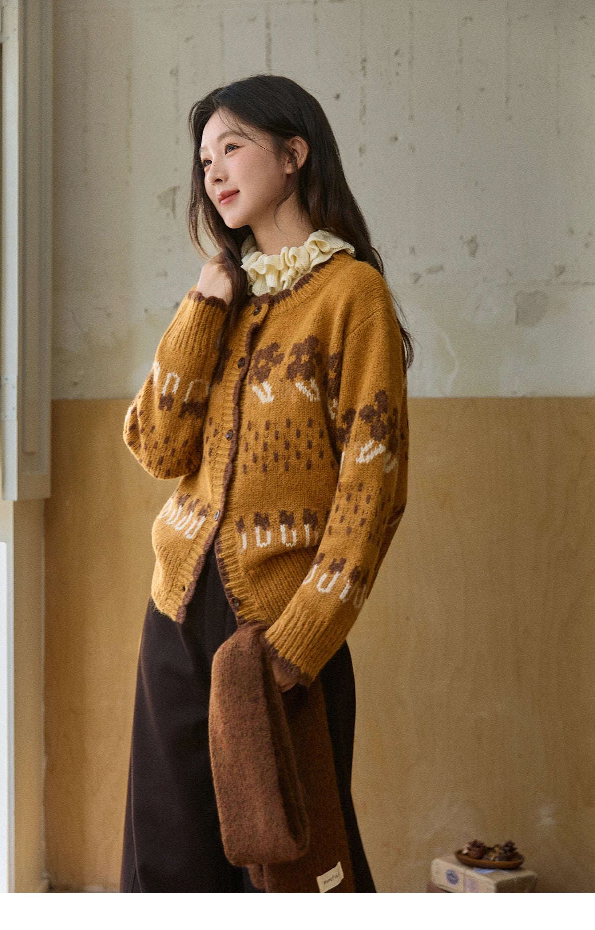 MISHOW High Waist Wide Leg Pants Fleece Warm Knit MXE92K1127