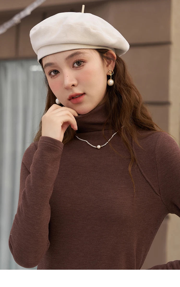 Mishow Mock Neck Bottoming Shirt MXC58Z0290