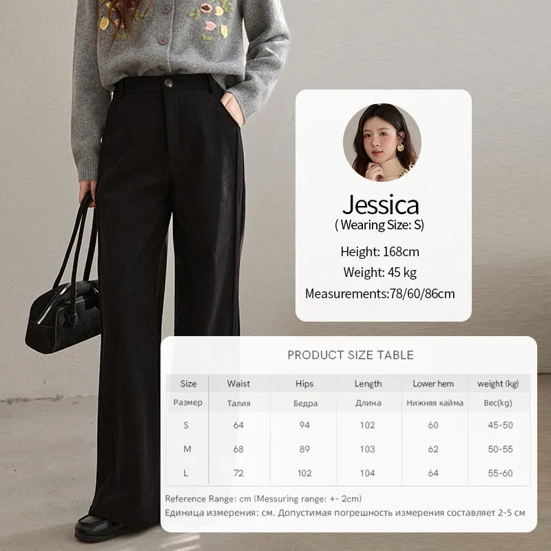 MISHOW Corduroy Straight Leg Pants Silver Fox Velvet Warm MXE91K1125