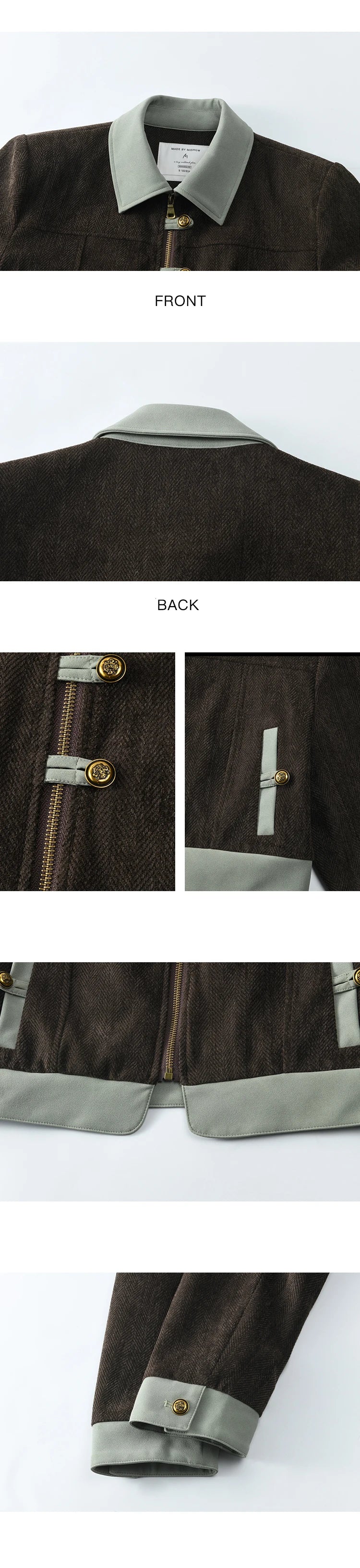 Mishow Fragrant Lapel Jacket & Contrasting Leather Skirt Set MXD43W0444