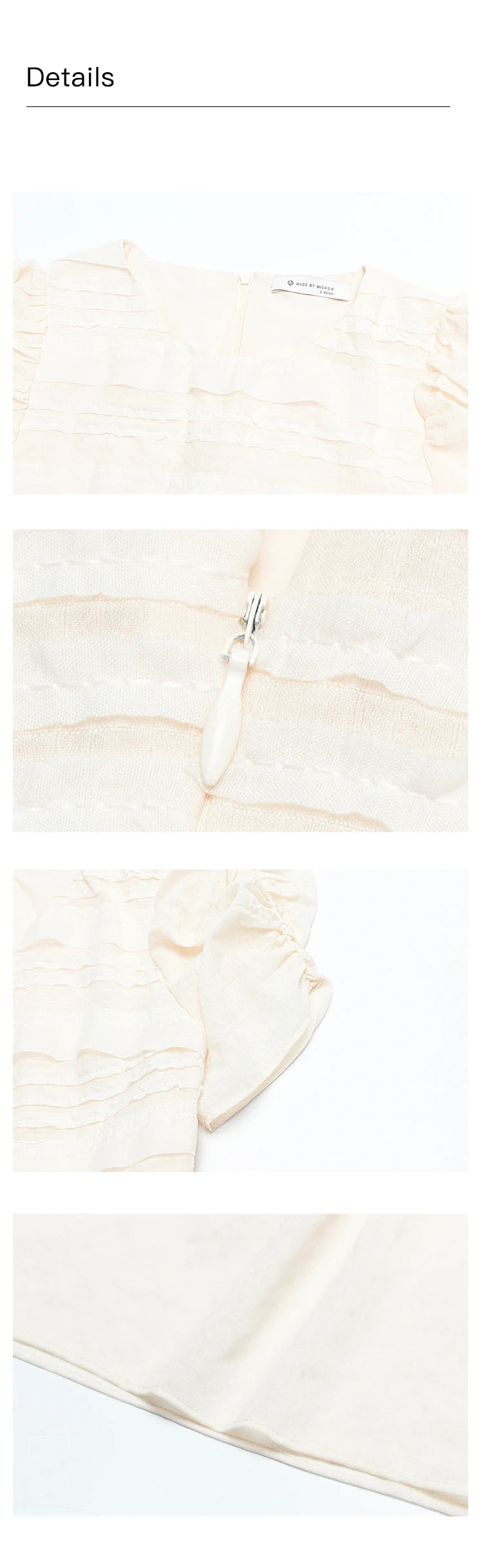 MISHOW French Lace Chiffon Midi Dress MXD21L1756