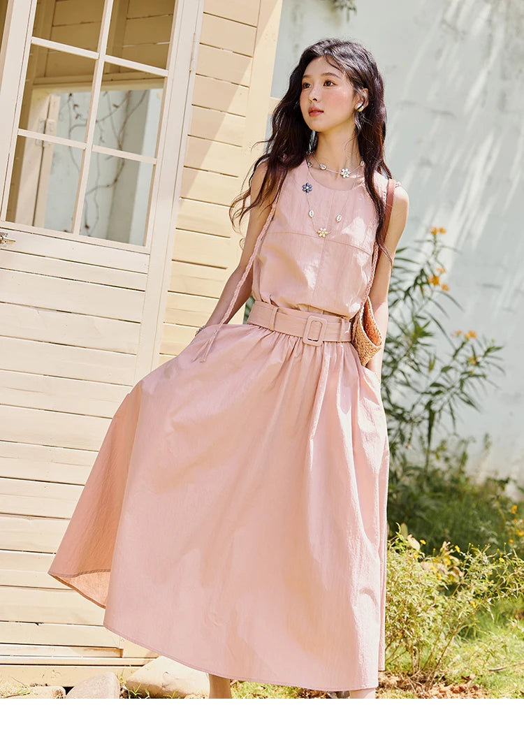 Mishow Hand Woven Fried Dough Twists Waist Belt Dress MXE34L2223